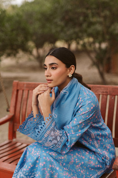 Model wearing Ayzel Briele AL-25-V10-10 luxury embroidered designer outfit.